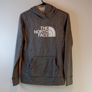 The North Face Hoodie Pullover Womens Sz S Grey White Jacket Sweatshirt EUC NICE